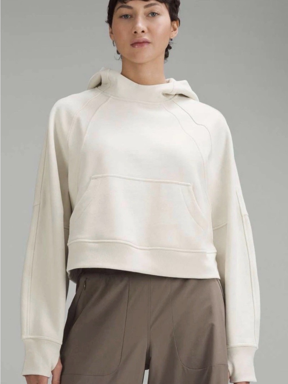 Lululemon Scuba Oversized Side Slit Hoodie Bone XS/S NWT - Picture 1 of 10